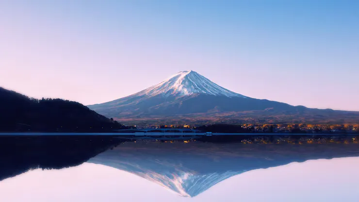 Mount Fuji in winter